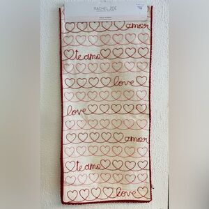 Rachel Zoe Red white and Pink Heart Table Runner NWT 
16x72 Love Valentines Day